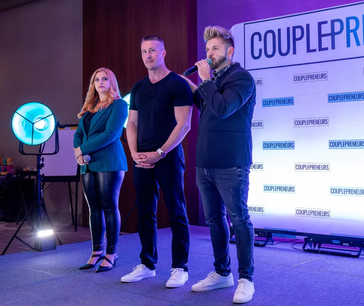 Kyle speaking at a Couplepreneurs panel